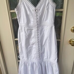 Lovers + Friends White Lace Midi Dress